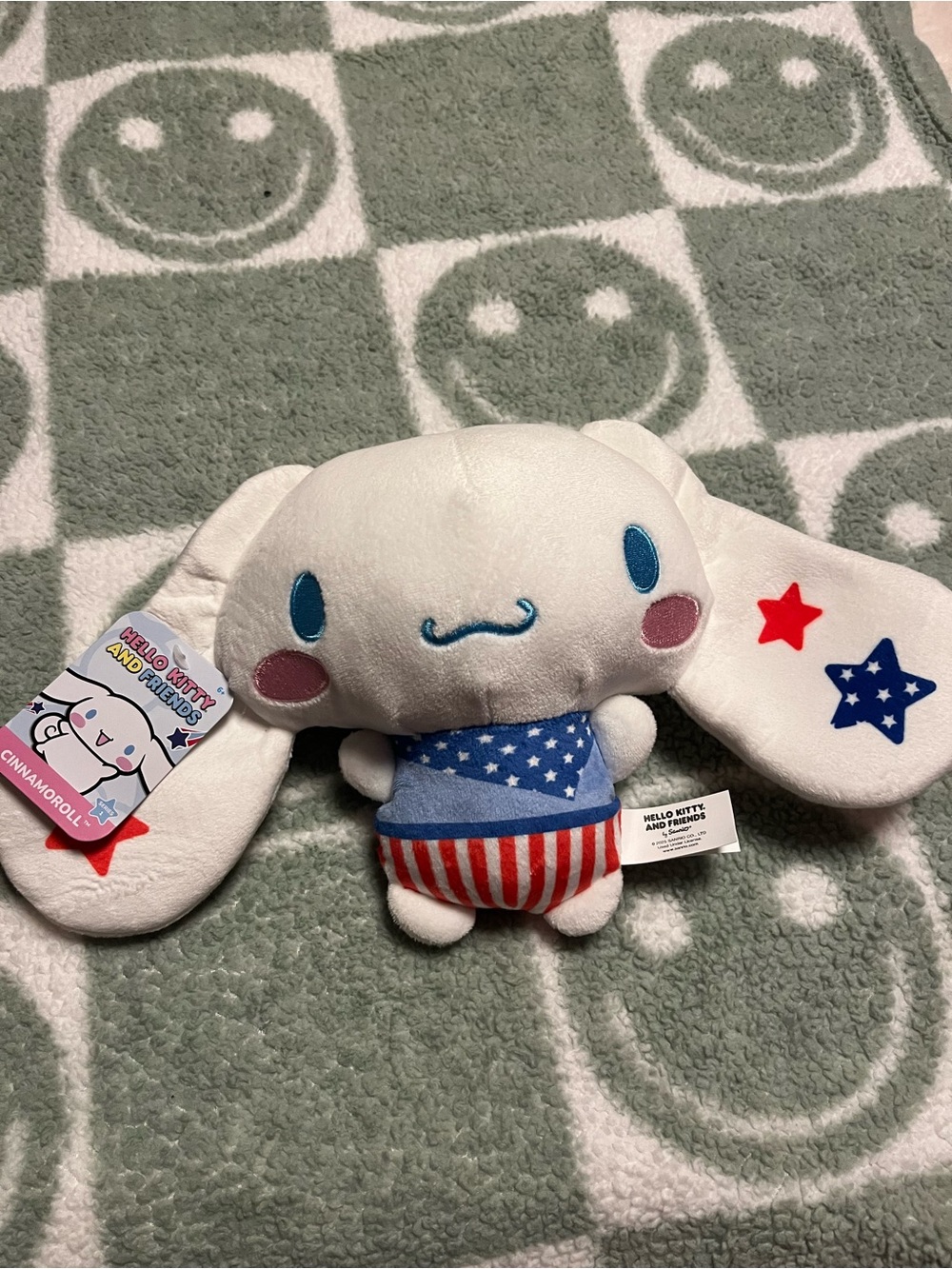 Hello Kitty Cinnamoroll Plush Tag with Pink, Blue, White